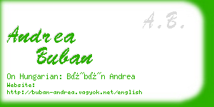 andrea buban business card